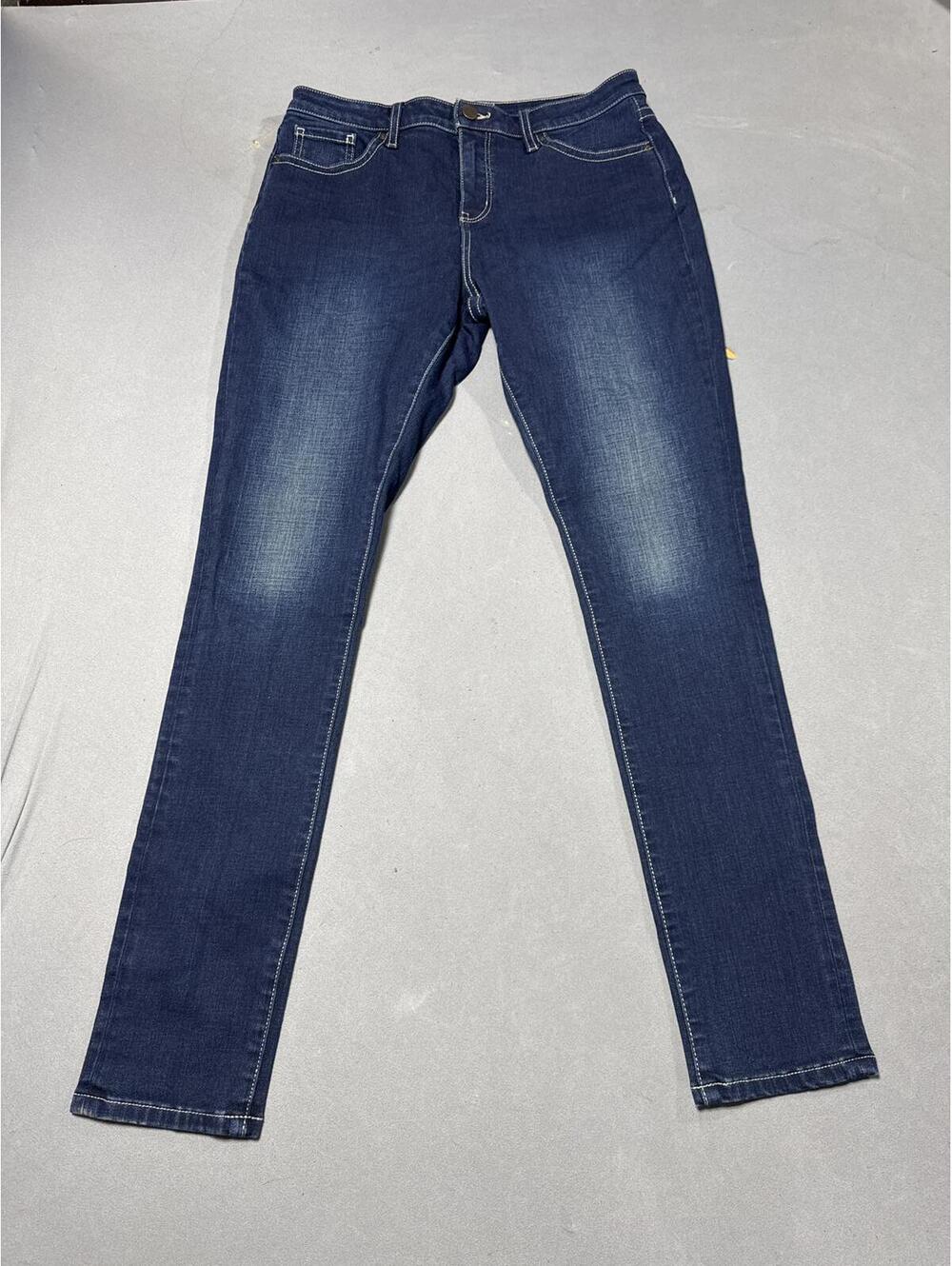 BKE Womens GABBY Size 29X31.5 Blue Jeans Curvy Tailored Bootcut Jeans Distressed